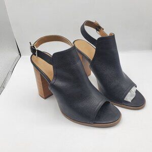 COVINGTON KHLOE PEEP TOE BLOCK HEEL SANDALS